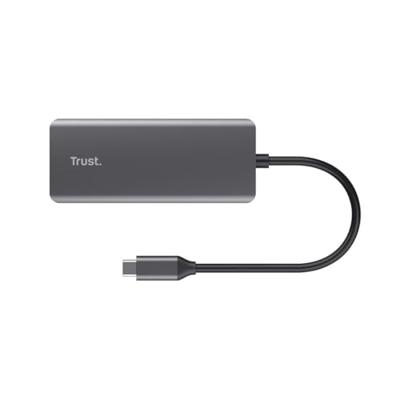 Trust Dalyx 6-in-1 USB-C-adapter USB Hub Zilver