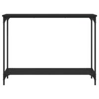 Wandtafel 101x30,5x75 cm bewerkt hout zwart - thumbnail