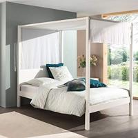 Vipack canvas Pino hemelbed - wit - 205x135x195 cm - thumbnail