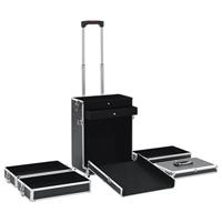 Make-up trolley aluminium zwart - thumbnail