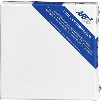 Creativ Company Gespannen canvas, d: 1,6 cm, afm 20x20 cm, 280 gr, wit, 80 stuk/ 1 doos