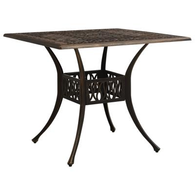 VidaXL Tuintafel 90x90x73 cm gietaluminium bronskleurig VidaXL Tuintafel 90x90x73 cm gietaluminium bronskleurig