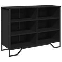 Dressoir 101x35,5x74,5 cm bewerkt hout zwart - thumbnail