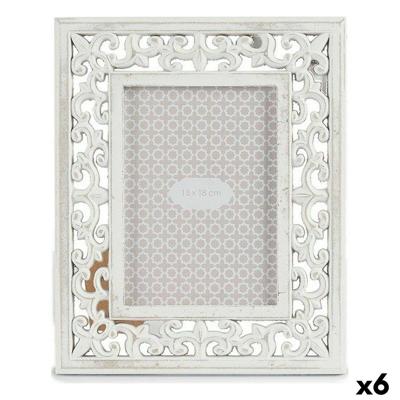 Fotolijsten Gift Decor Wit Hout Kristal Eucalyptushout (6 Stuks)