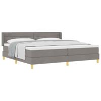 Boxspringbed met matras Taupe 200 x 200 cm Polyester - thumbnail