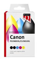 Inktcartridge Quantore alternatief tbv Canon PGI-580XXL CLI-581XXL 2x zwart + 3 kleuren - thumbnail