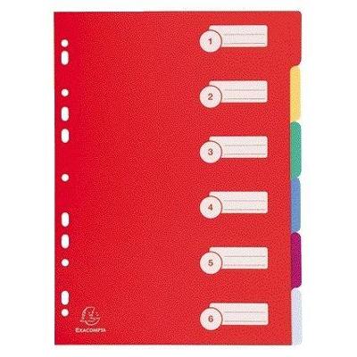 Intercalaires polypropylene semi rigide 35x100e 6 positions - a4