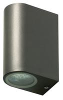 Ranex ra-5000331 led buitenwandlamp van roestvrijstaal met twee lichtpunten - thumbnail