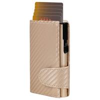 Juscha JU-963407 Pasjeshouder Clicksafe RFID Kunstleer Carbon Champ 8 Pasjes Met Opbergvak Voor Muntgeld - thumbnail