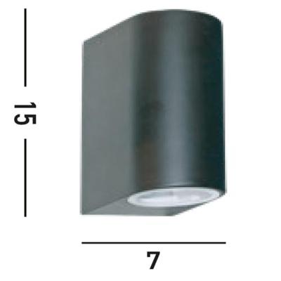Searchlight Zwarte muurspotSplot - 8008-2BK-LED