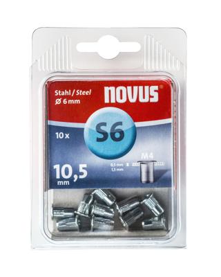 Novus Blindklinkmoer M4 X 10,5mm, Staal | 10 stuks - 045-0044 045-0044 Novus Blindklinkmoer M4 X 10,5mm, Staal | 10 stuks - 045-0044 045-0044