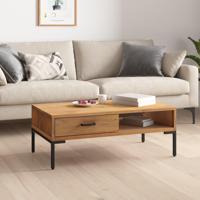 Salontafel 90x50x35 cm massief grenenhout - thumbnail