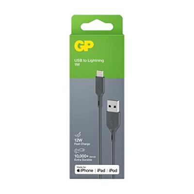GP GPCBCl1NGYUSB160 USB-laadkabel USB 2.0 USB-A stekker, Apple Lightning stekker 1.00 m Grijs GP GPCBCl1NGYUSB160 USB-laadkabel USB 2.0 USB-A stekker, Apple Lightning stekker 1.00 m Grijs