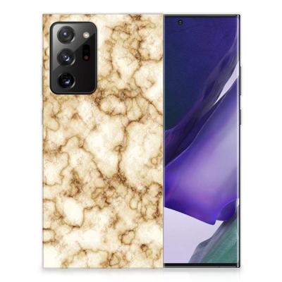 Samsung Galaxy Note20 Ultra | TPU | Siliconen hoesje | Marmer Goud Samsung Galaxy Note20 Ultra | TPU | Siliconen hoesje | Marmer Goud