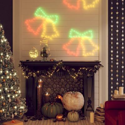 VidaXL Kerstfiguren klokken met 72 led's 2 st 50x56 cm