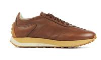Santoni Heren Sneakers in Leder (Cognac) - thumbnail