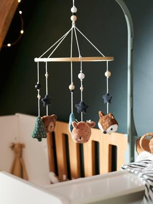 Muzikale mobiel GREEN FOREST beige /meerkleurig