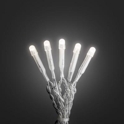 Micro LED lichtsnoer transparant met 100 warm witte lampen