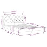 Bedframe zonder matras 120x200 cm fluweel zwart - thumbnail