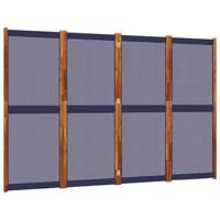 Kamerscherm met 4 panelen 280x180 cm donkerblauw - thumbnail