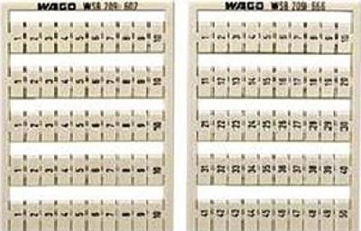 WAGO 209-666 Markeringskaarten Wit 5 stuk(s)