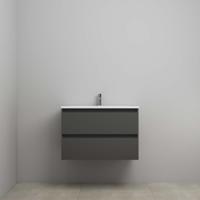 On-Line Onderkast - 60 cm - Voorgemonteerd - Acryl Wastafel - 1 Kraangat - Mat Antraciet - thumbnail