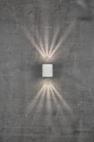 Buitenlamp gevelverlichting stainless steel up & downlighter &apos;Canto 2&apos; Nordlux LED 2x6W warm wit - thumbnail