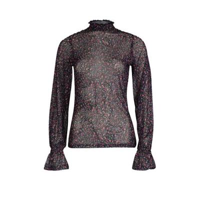 Eksept by Shoeby semi-transparante top Noortje met all over print roze