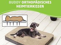 Sun Garden buddy orthopedisch hondenkussen 72x50x8cm donkerbruin - thumbnail