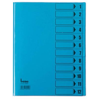 Bene Bene DIN A4 230g/m² Farbe: 084800BL Ordner Blauw DIN A4 PVC Aantal vakken: 12