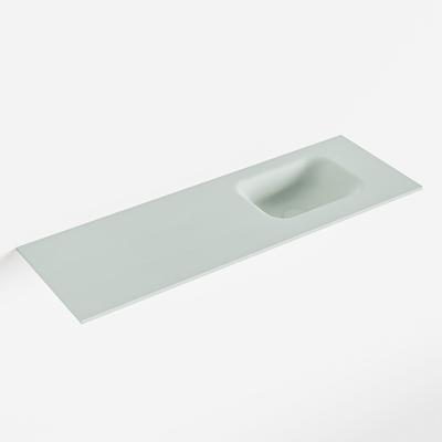 MONDIAZ LEX Greey solid surface inleg wastafel voor toiletmeubel 90cm. Positie wasbak rechts