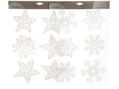 Raamsticker l29,5h40 cm sneeuw a2 kerstversiering Decoris - Decoris