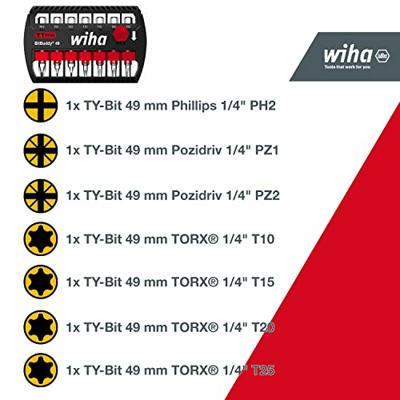 Wiha Bitset BitBuddy® TY-bit 49 mm Phillips, Pozidriv, TORX® 8-delig 1/4" E6,3 - 42117 - 42117 - thumbnail