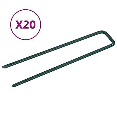 VidaXL Kunstgraspennen 20 st u-vormig ijzer VidaXL Kunstgraspennen 20 st u-vormig ijzer
