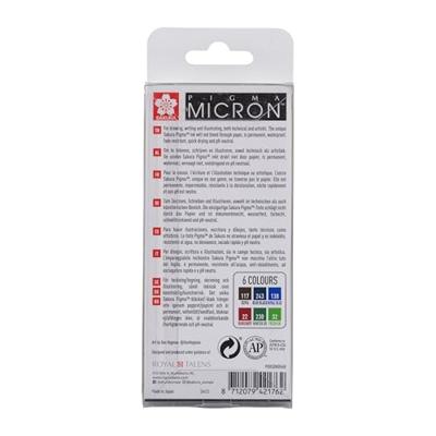 Sakura pigma micron 05 etui met 6 aardekleuren