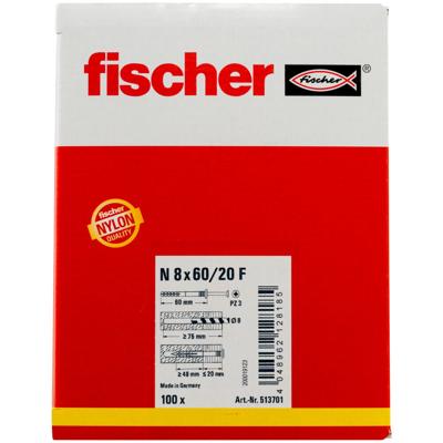 Fischer 513701 Spijkerplug 60 mm 8 mm 100 stuk(s)