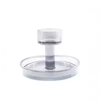 Home Society kandelaar glas moos xl small 11.5x7cm transparant - thumbnail