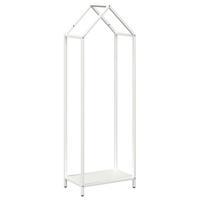 VidaXL Brandhoutrek 40x25x120 cm koudgewalst staal wit - thumbnail