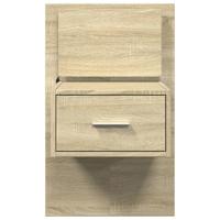 Nachtkastje met LED's wandgemonteerd sonoma eikenkleurig - thumbnail