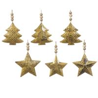 Decoris Kersthanger ijzer antiek goud 1x10x14cm - thumbnail