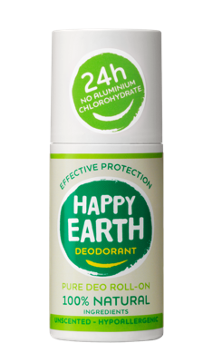 Happy Earth 100% Natural Deo Roll-On Unscented Happy Earth 100% Natural Deo Roll-On Unscented