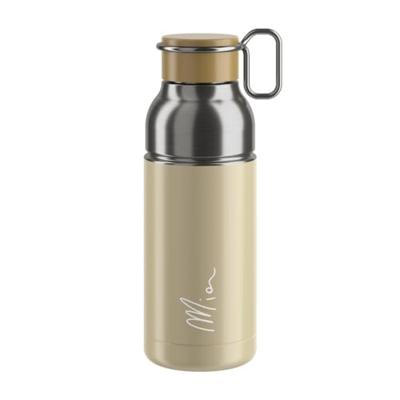 ELITE bidon "mia inox" bottle mia inox 650ml beige/siilver