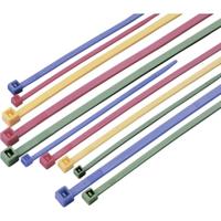 TRU COMPONENTS TC-11919648 Kabelbinder 100 x 2,5 mm, 203 x 2,5 mm, 292 x 3,6 mm Groen, Rood, Blauw, Geel 100 stuk(s) - thumbnail
