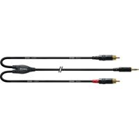 Cordial CFY 0.9 WCC Rean verloopkabel 2x RCA naar mini-jack 90cm - thumbnail