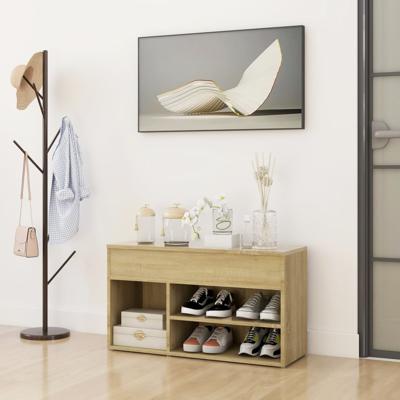 VidaXL Schoenenbank 80x30x45 cm bewerkt hout sonoma eikenkleurig