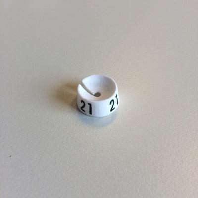 MB wit/zwart 21 voor op kledinghanger