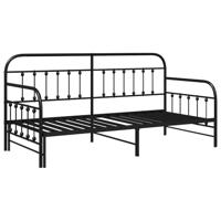 Bedframe voor een daybed met hoofdeinde Zwart 90 x 190 cm Staal - thumbnail