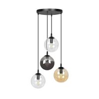 NADUVI Collection Glazen hanglamp eetkamer Cosmo rond 4-lichts - thumbnail