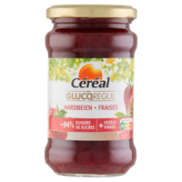 Cereal Aardbeienjam minder suikers 320 Gram - thumbnail