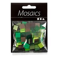 Creativ Company Mini mozaiek groen glitter 10x10mm, 25 gram - thumbnail